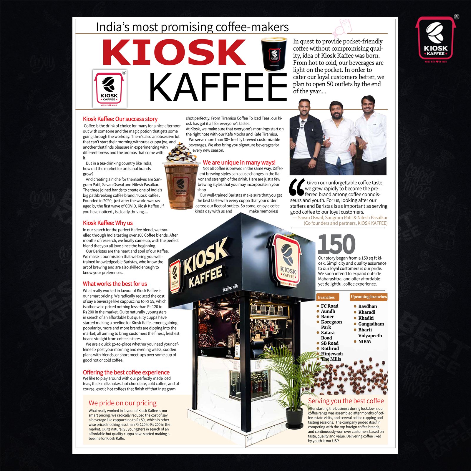 India’s most promising coffee-makers – Kiosk Kaffee